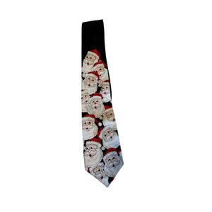 Darland Designs Men's Black red Santa Claus Musical Blinking Christmas Neck Tie